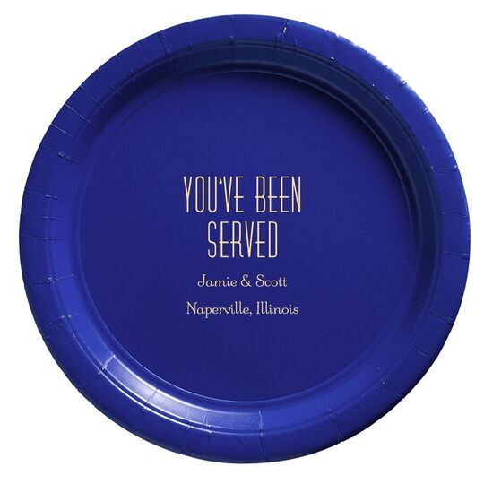 You've Been Served Paper Plates